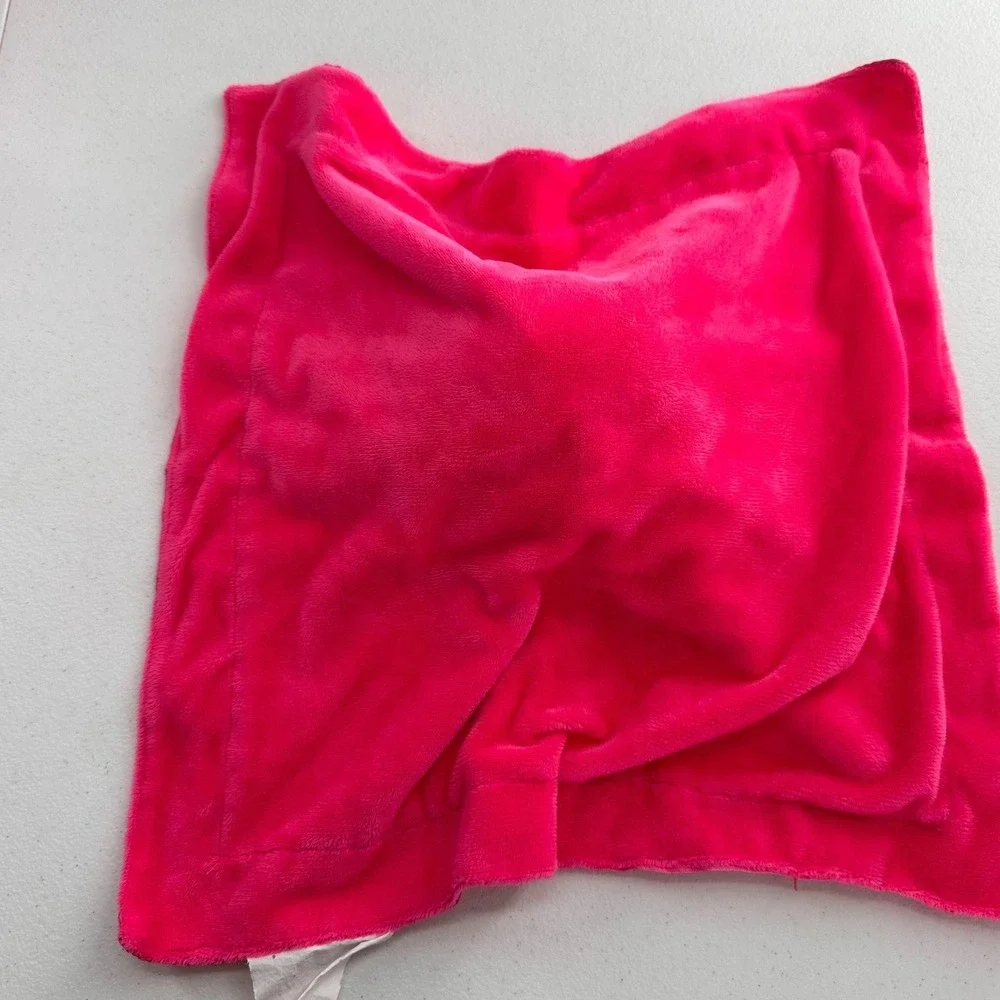 Nuby Hot‎ Pink Fox Baby Lovey Plush Security Blanket 14